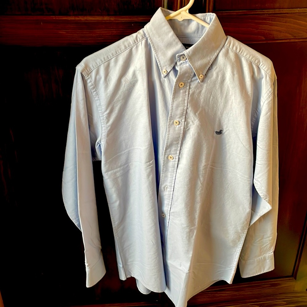 Long sleeve light blue button down